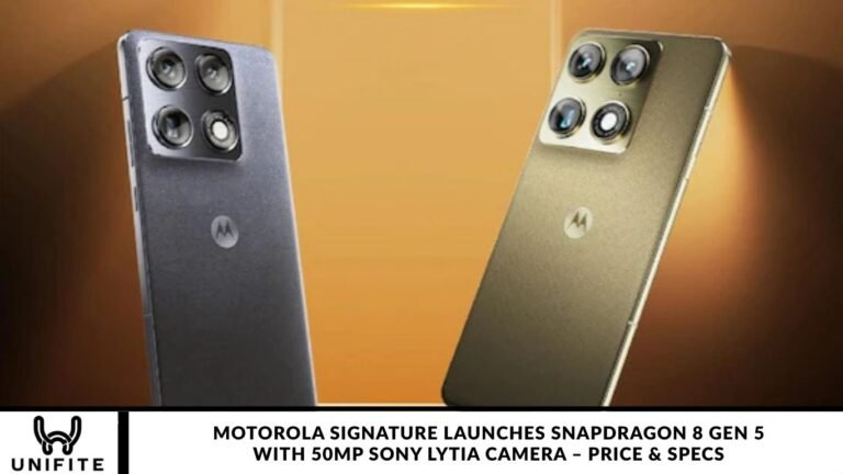 Motorola Signature Launches Snapdragon 8 Gen 5 with 50MP Sony LYTIA Camera – Price & Specs