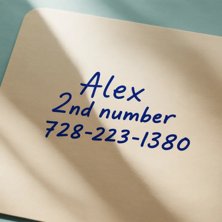 Comprehensive Guide to Alex 2nd Number: 728-223-1380 Alex