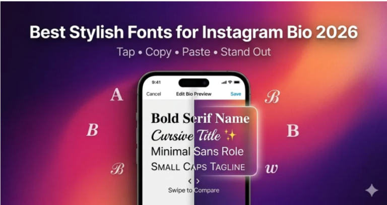 fancy fonts Instagram bio